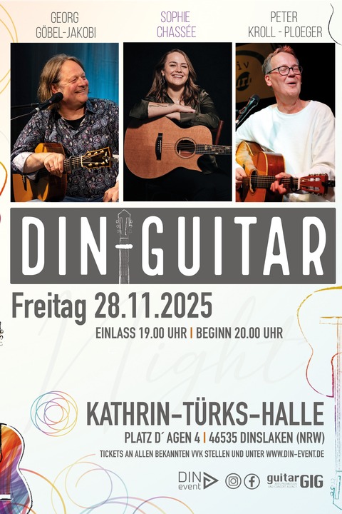 Din Guitar Night 2025 - mit Sophie Chasse, Peter Kroll-Ploeger und Georg Gbel-Jakobi - Dinslaken - 28.11.2025 20:00