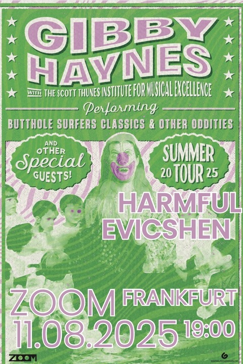 Gibby Haynes performing Butthole Surfers & Harmful - Tour de Dance 2025 - Frankfurt - 11.08.2025 19:00