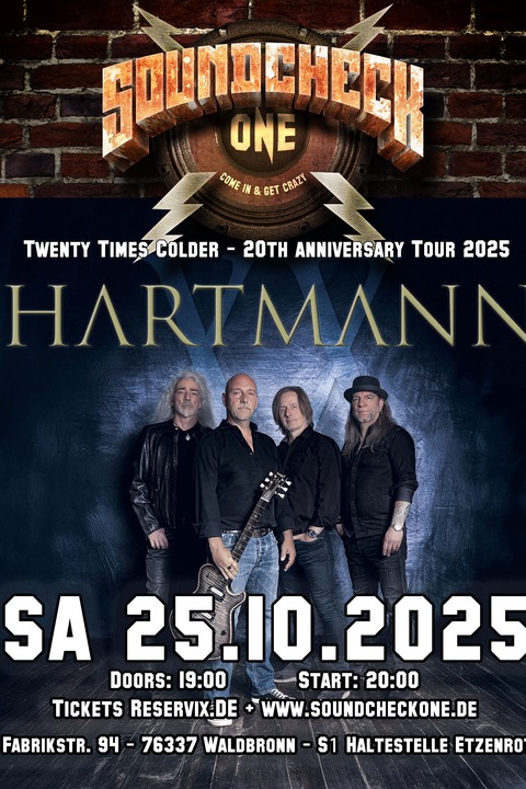 HARTMANN - Twenty Times Colder - Tour 2025 - Waldbronn - 25.10.2025 19:00
