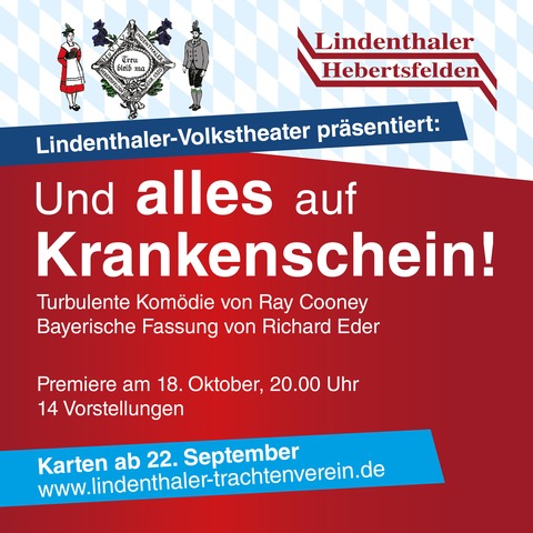 Und alles auf Krankenschein - Komdie in 3 Akten von Ray Coony - Hebertsfelden - 19.10.2025 13:30