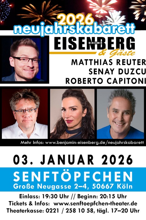 Benjamin Eisenberg & Gste - Neujahrskabarett - KlnPremiere - Kln - 03.01.2026 20:15