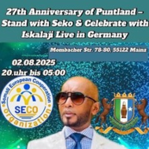 27th Anniversary of Puntland - MAINZ - 02.08.2025 20:00