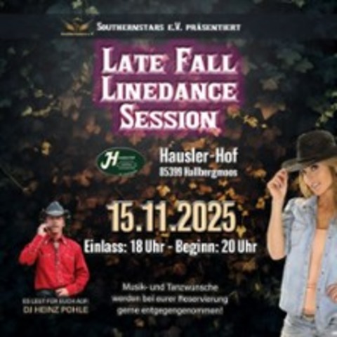 Late Fall Linedance Session 2025 / DJ Heinz Pohle - HALLBERGMOOS - 15.11.2025 18:00