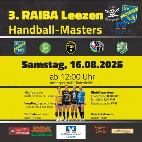 3. RAIBA Leezen Handball-Masters - Todesfelde - 16.08.2025 13:00