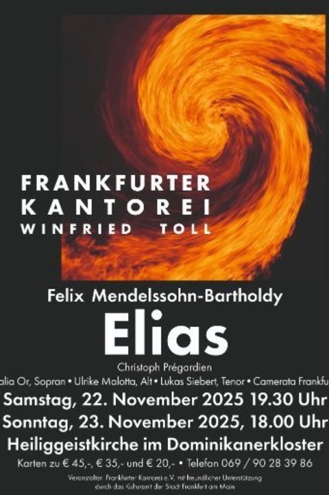 Felix Mendelssohn Bartholdy, Elias, op. 70 - Frankfurt am Main - 22.11.2025 19:30