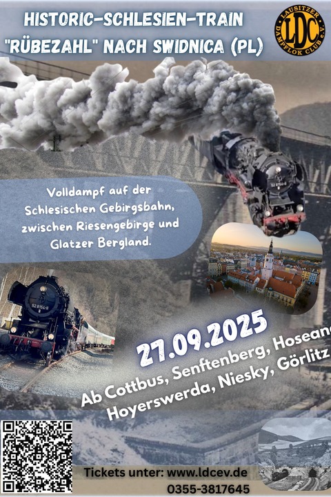 Historic-Schlesien-Train &#8222;Rbezahl&#8220; nach Swidnica (Schweidnitz) - Cottbus - 27.09.2025 00:00