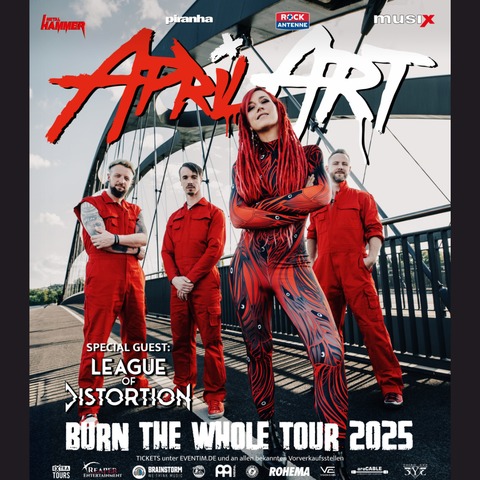 APRIL ART - BURN THE WHOLE TOUR 2025 - + Special Guest: LEAGUE OF DISTORTION - Potsdam - 28.11.2025 20:00