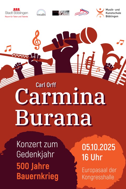 Carmina Burana - Konzert zum Gedenkjahr 500 Jahre Bauernkrieg - Bblingen - 05.10.2025 16:00