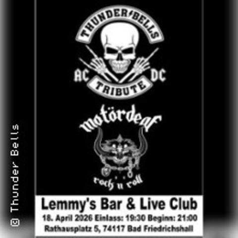 Thunder Bells & Motrdeaf | Tribute to AC/DC & Motrhead - Bad Friedrichshall - 18.04.2026 21:00
