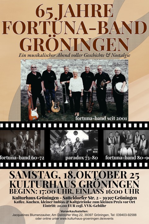 65 Jahre Fortuna Band Grningen - im Kulturhaus Grningen - Grningen - 18.10.2025 17:00