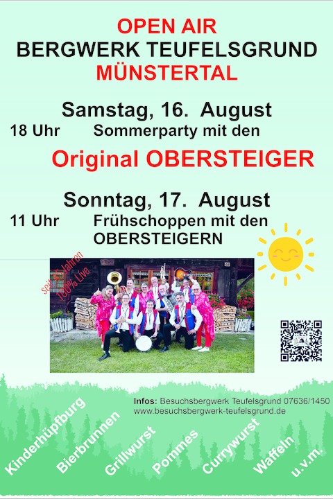 Open Air & Sommer- Party im Teufelsgrund - Mnstertal - 16.08.2025 16:30