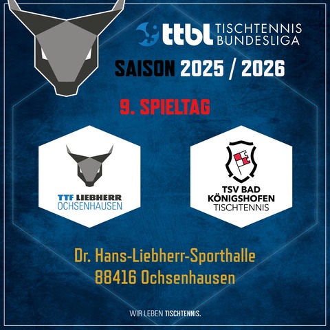 TTF Liebherr Ochsenhausen vs. TSV Bad Knigshofen - Ochsenhausen - 21.11.2025 19:30