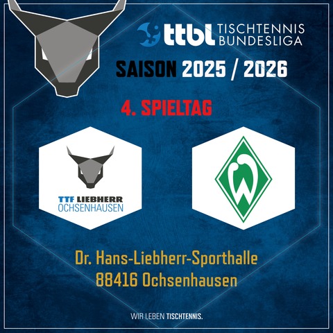 TTF Liebherr Ochsenhausen vs. SV Werder Bremen - Ochsenhausen - 19.09.2025 19:00