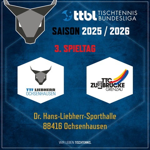 TTF Liebherr Ochsenhausen vs. TTC Zugbrcke Grenzau - Ochsenhausen - 14.09.2025 17:00