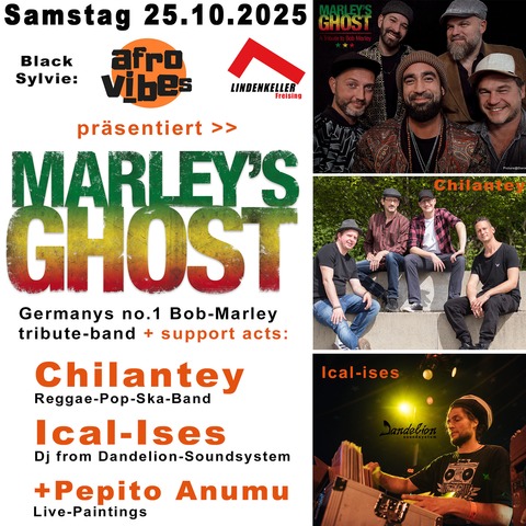AFRO VIBES vol. 4 - MARLEY`S GHOST - Freising - 25.10.2025 20:00