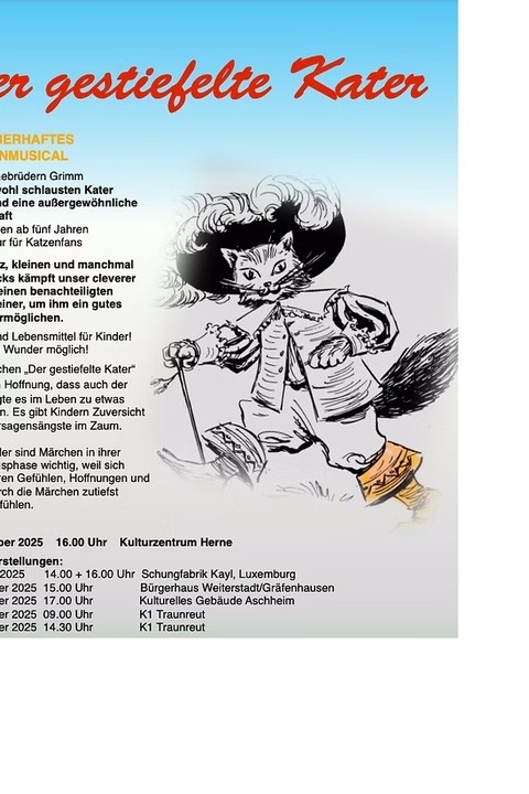 Der gestiefelte Kater - Herne - 23.09.2025 16:00