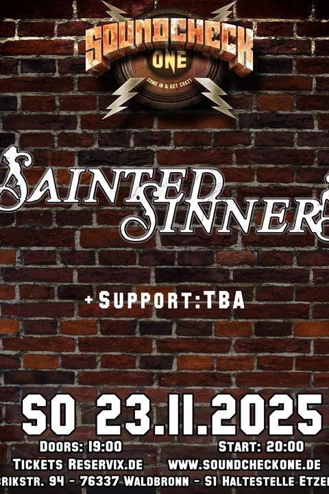 Sainted Sinners + Support: TBA - Waldbronn - 23.11.2025 19:00