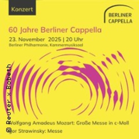 60 Jahre Berliner Cappella - Berlin - 23.11.2025 20:00