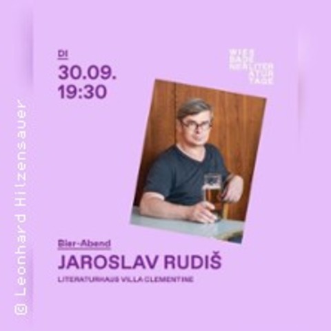 Literaturtage: Bier-Abend | Jaroslav Rudi&#353; Lesung & Bierprobe - WIESBADEN - 30.09.2025 19:30