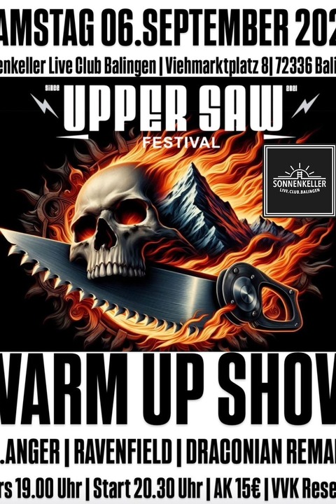 Upper Saw Warm Up Show mit C.L. Anger, Ravenfield, Draconian Remains - Balingen - 06.09.2025 19:00