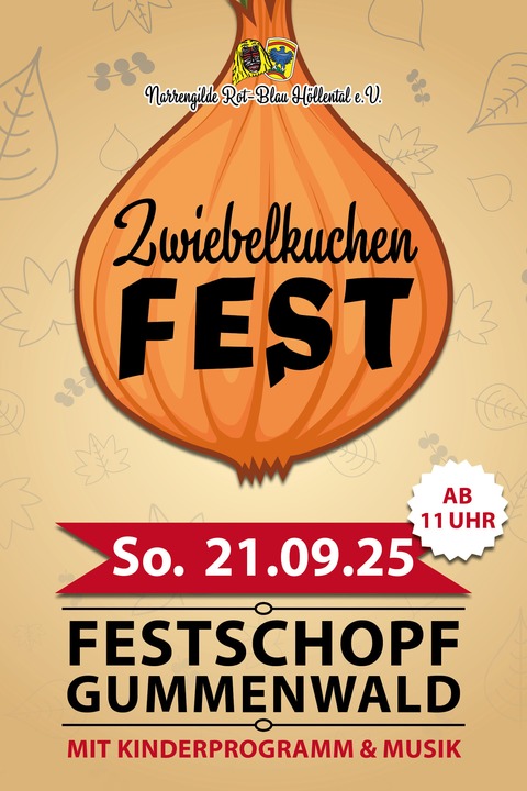 Zwiebelkuchenfest der Narrengilde Rot-Blau Hllental - Buchenbach - 21.09.2025 11:00