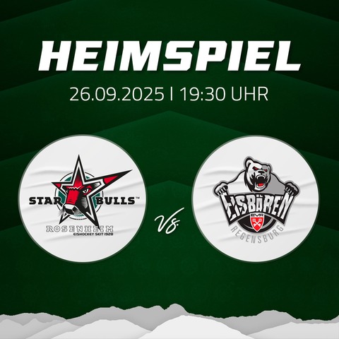Starbulls Rosenheim - Eisbren Regensburg - Rosenheim - 26.09.2025 19:30