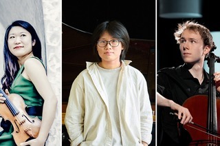 Tianwa Yang (Violine), Lionel Martin (Violoncello) und Magdalene Ho (Klavier)