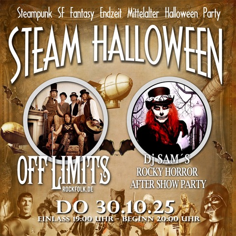 Steampunk-Halloween - mit Off Limits und Dj Sams Rocky Horror After Show Party - Oldenburg - 30.10.2025 20:00