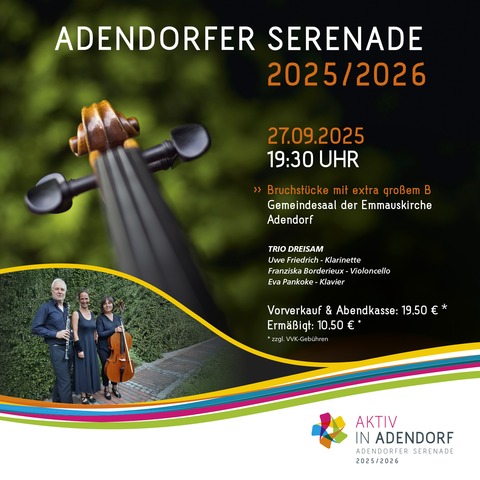 Trio Dreisam - Bruchstcke mit extra groem B - Adendorf - 27.09.2025 19:30