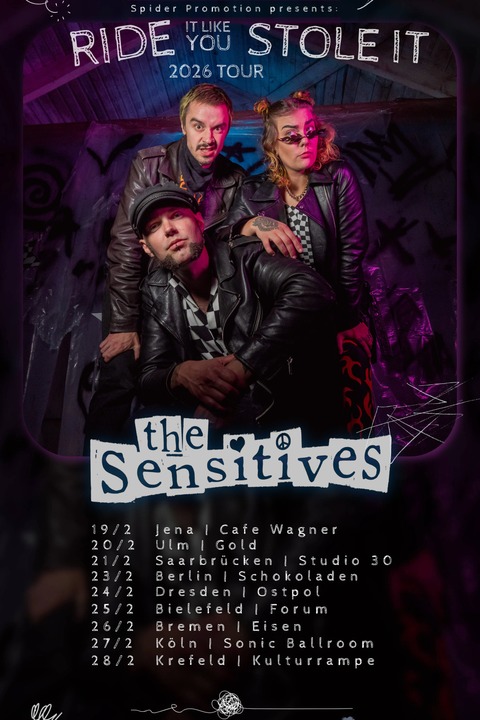 The Sensitives - Presented by Ox Fanzine, Away From Life, Frontstage Magazine, Handwritten Mag, Amplifier Magazin & Spider Promotion - Krefeld - 28.02.2026 21:00