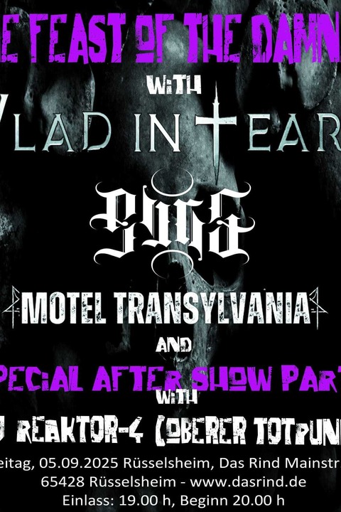 Vlad in Tears special guests: Motel Transylvania & PVRS - Rsselsheim am Main - 05.09.2025 20:00