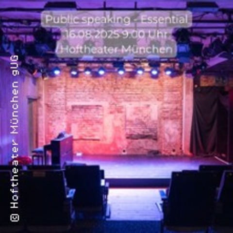 Public Speaking - Essential - MNCHEN - 11.10.2025 09:00