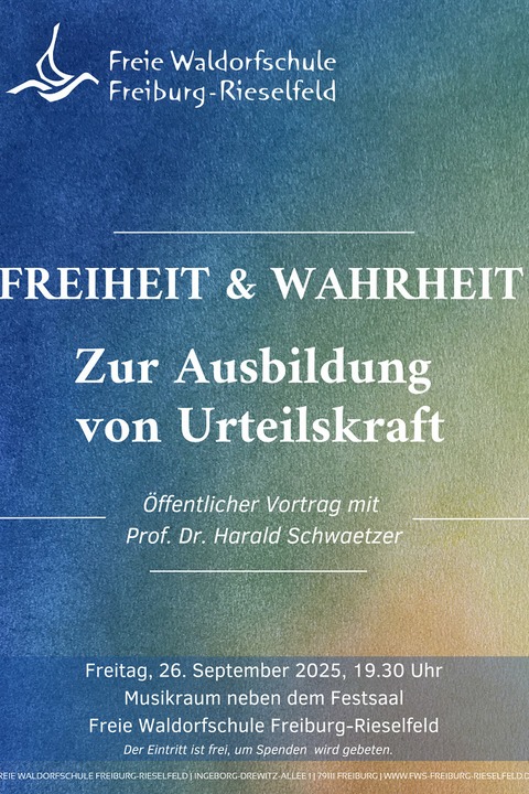 Zur Ausbildung von Urteilskraft - Freiburg - 26.09.2025 19:30