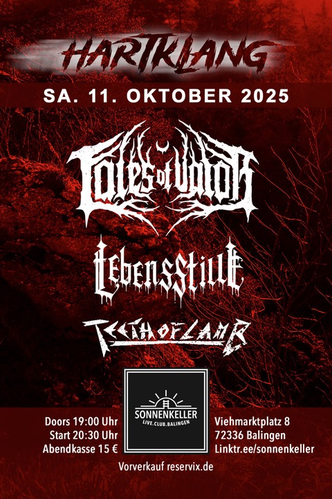 Hartklang mit Tales of Valor, Lebensstille, Teeth of Lamb - Balingen - 11.10.2025 19:00