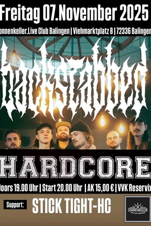Backstabbed, Stick Tight - Balingen - 07.11.2025 19:00