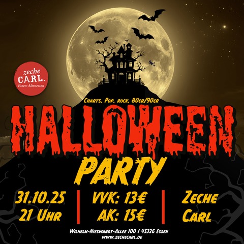 HALLOWEEN PARTY - &#8222;Halloweenparty in allen Hallen&#8220; - Essen - 31.10.2025 21:00