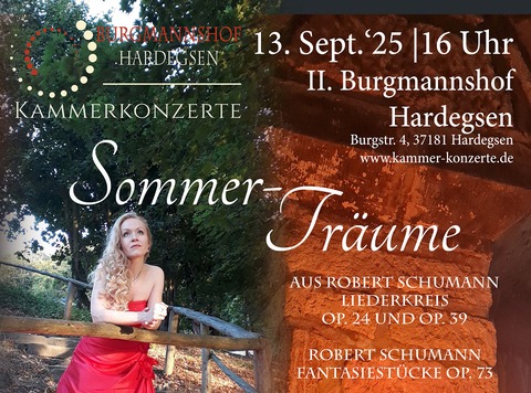 Sommertrume - Kammerkonzerte 2. Burgmannshof - oder von Myrten und Rosen - Hardegsen - 13.09.2025 16:00