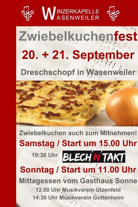 Wasenweiler Zwiebelkuchenfest - Ihringen - 21.09.2025 11:00