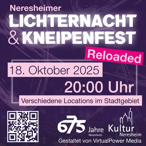 Neresheimer Lichternacht & Kneipenfest Reloaded - Neresheim - 18.10.2025 20:00