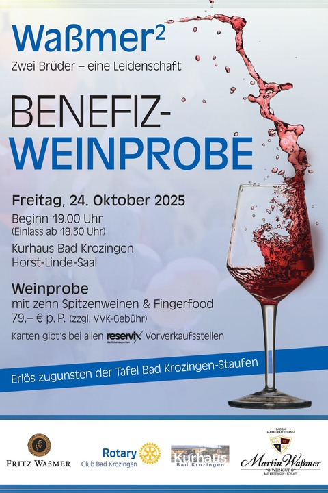 Benefizweinprobe des Rotary Club Bad Krozingen - Wassmer - zwei Brder eine Leidenschaft - Bad Krozingen - 24.10.2025 19:00