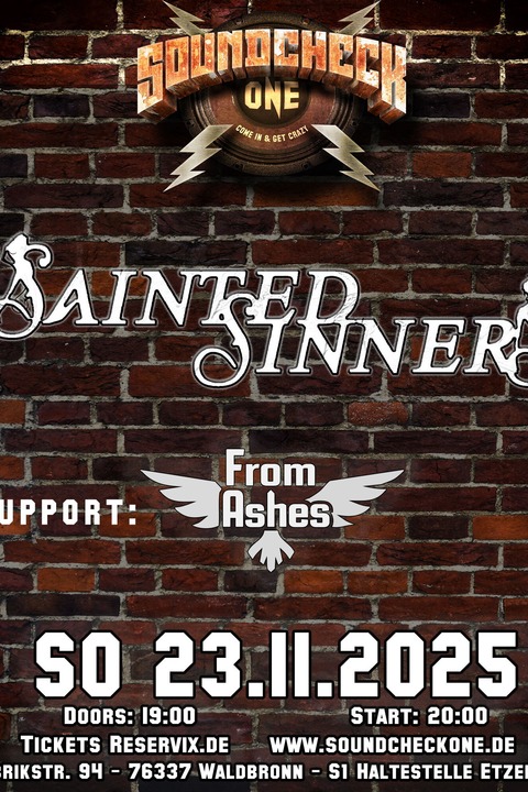 Sainted Sinners + Support: From Ashes - Waldbronn - 23.11.2025 19:00