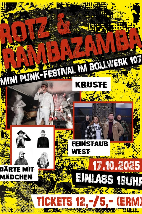 &#8222;Rotz & Rambazamba&#8220; - Punk im Bollwerk 107 - Moers - 11.10.2025 18:30