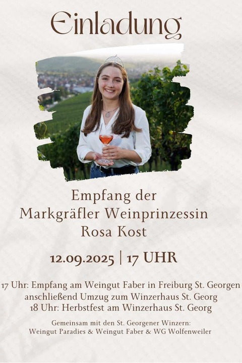 Markgrfler Weinprinzessin + Herbstfest - Freiburg - 12.09.2025 17:00