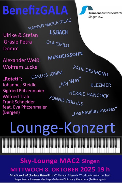 Lounge Konzert - Benefizkonzert zu Gunsten des Krankenhausfrderverein Singen e.V. - Singen - 08.10.2025 19:00