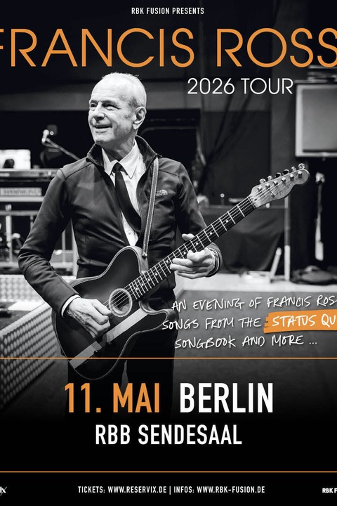 An Evening With Francis Rossi - Songbook Tour 2026 - Berlin - 11.05.2026 19:30
