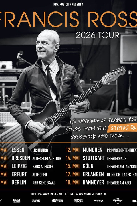 Francis Rossi | Meet & Greet - An Evening of Francis Rossi�s Songs from the Status Quo Songbook and more .... - Hannover - 18.05.2026 17:30