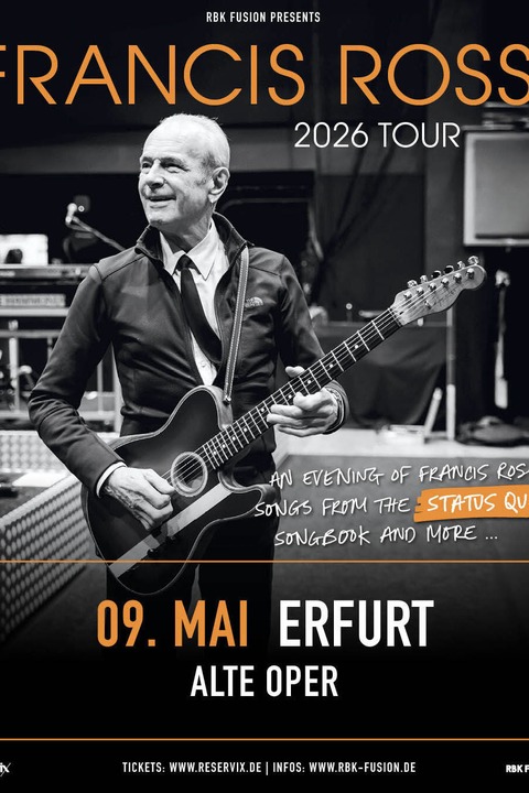 An Evening With Francis Rossi - Songbook Tour 2026 - Erfurt - 09.05.2026 19:30