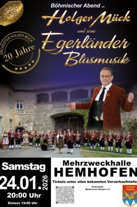 B�hmischer Abend des Musikverein Zeckern - Egerl�nder Blut - HEMHOFEN - 24.01.2026 19:00