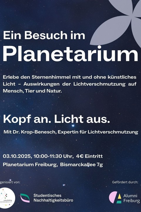 Planetarium Freiburg: Lichtverschmutzung - Freiburg - 03.10.2025 10:00