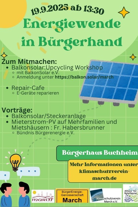 Thementag: Energiewende in Brgerhand - March - 19.09.2025 17:30
